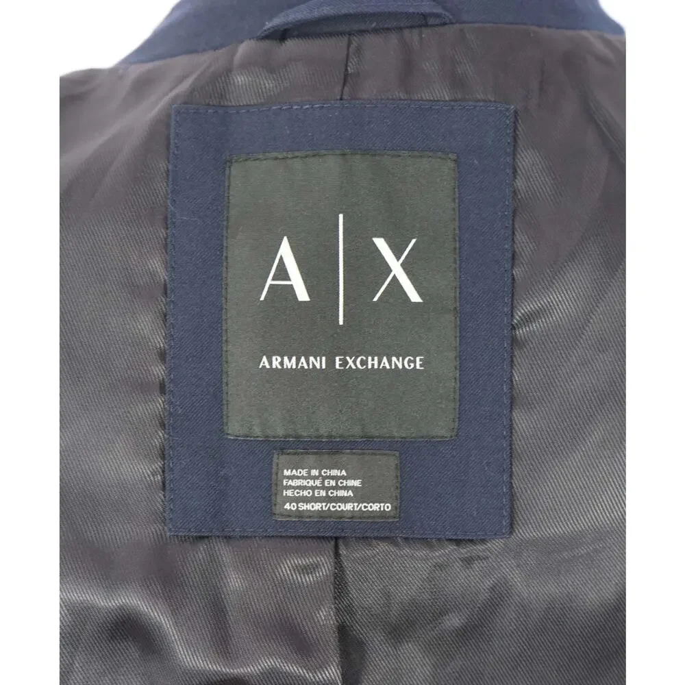 ARMANI EXCHANGE - Solid Navy Blue Blazer - 40S